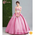 pink long chiffon ball gowns and cocktail prom evening dress 2017